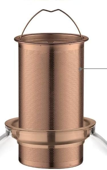 Ecoe Teekanne Sieb Bronze - Edelstahlbrewkann für Tee-Essen - Geschenkidee - Haus & Küche - 1 Liter