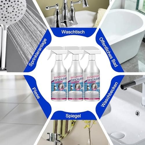 Fleckenentferner für WC und Dusche - Multifunktionaler Reiniger zum Entfernen hartnäckiger Flecken
| Starkes Duschkabin