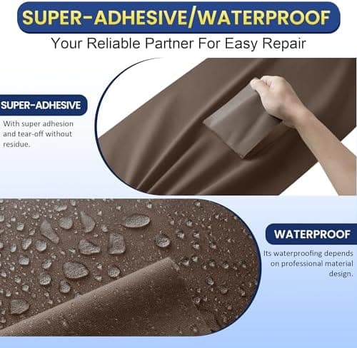 Selbstklebender Textilkleber 10x200cm, Wasserdicht Repair Patch, Zelt Stoffspar Patch für Sofa RV Markisen Stühle
