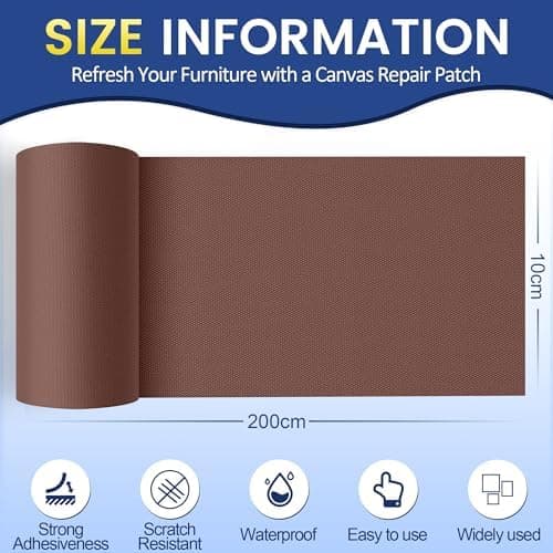 Selbstklebender Textilkleber 10x200cm, Wasserdicht Repair Patch, Zelt Stoffspar Patch für Sofa RV Markisen Stühle