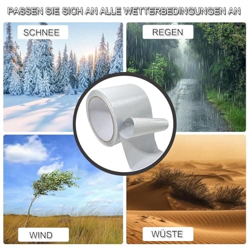 Reparaturset Schwarz für Zelt und Markise - Kleber zur Reparatur von Plane & Schutzplanen (5cm*10m)  
Klebeband Schwarz