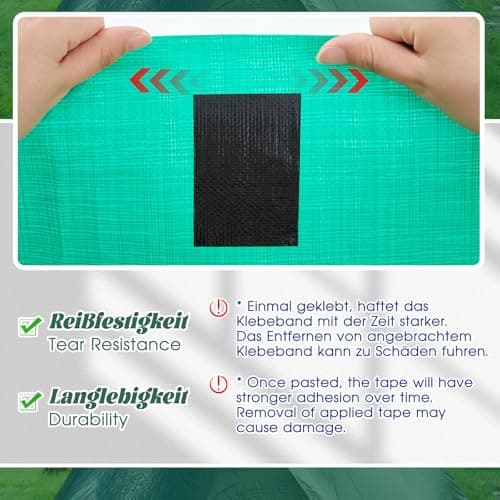 Sinmoe PE Planenband für Lkw-Reparatur - Wasserdicht - Zelt-Flicken - Kfz-Anhänger-Reparatur (8cm x 8m, Transparent)