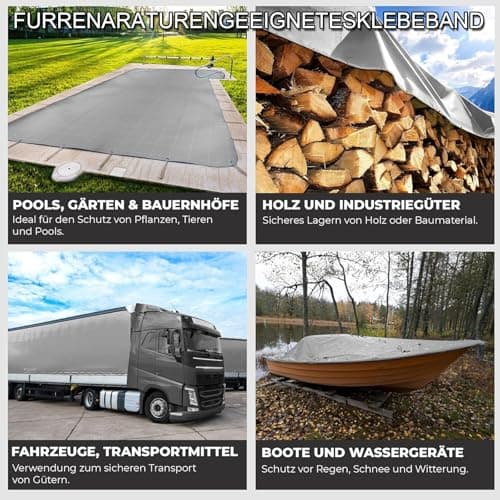 Reparaturset Schwarz für Zelt und Markise - Kleber zur Reparatur von Plane & Schutzplanen (5cm*10m)  
Klebeband Schwarz