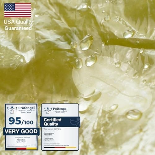 aZengear Reparaturflicken – Wasserdicht, Selbstklebend, Reiß- und Temperaturresistenter Daunenjacken-Reparatur-Stoff (Sc