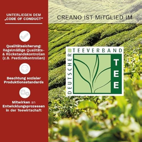 Creano Doppelwandiges Thermoglas für Männer und Frauen | Extra Großes Hitzebeständiges Kaffeeglas/Teeglas | 400ml inkl.