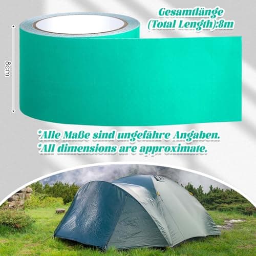 Sinmoe PE Planenband für Lkw-Reparatur - Wasserdicht - Zelt-Flicken - Kfz-Anhänger-Reparatur (8cm x 8m, Transparent)
