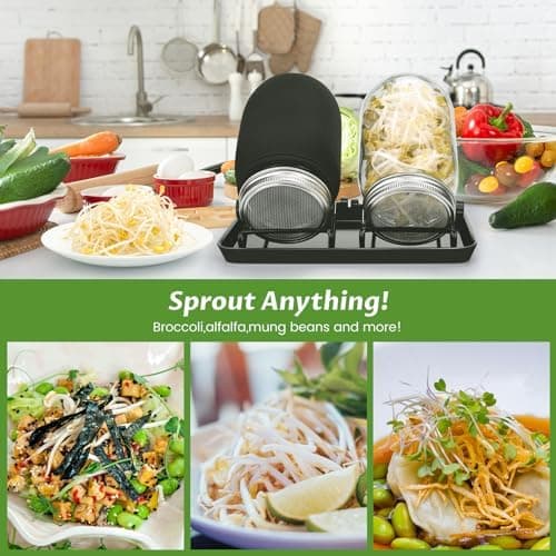 UCAMP Microgreens Keimbehälter 2er Set, ideal für Anbau von Sojasprossen, Anzuchtset für frische Microgreens, gemütlich