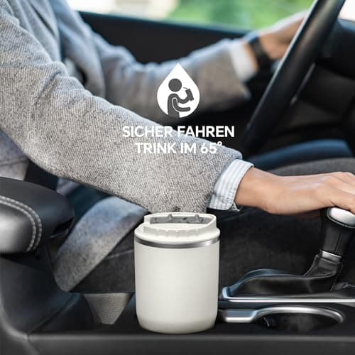 Ideaux Isolierbecher 14oz (420ml) | Doppelwandig | Eign. für Kaffee & Tee - Grün | Auslaufsicher | Reisebef. | Heiß & Ka