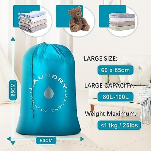 AiQInu Reise Wäschebeutel 60x85cm, Schmutzwäsche, Travel Laundry Bag, Global Recycled Standard