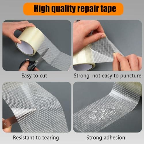 2 Rollen Reparaturband für Wohnwagen-Markisen, Verstärktes Glasfaser-Klebeband, Abhängigkeitsdichter Leinwand-Reparaturb