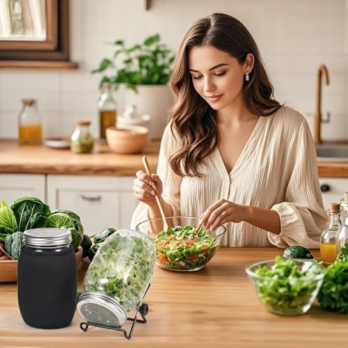 2er-Pack Keimglas Sojasprossen, 1000-ml-Keimglas mit 2 verstellbaren Ständern, Samenkeimgläser