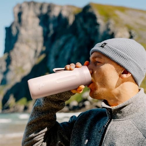 Ideaux Isolierbecher 14oz (420ml) | Doppelwandig | Eign. für Kaffee & Tee - Grün | Auslaufsicher | Reisebef. | Heiß & Ka