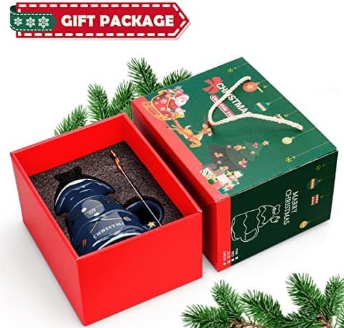 Keramik Kaffeebecher Set - Bestes Geschenk für Eltern, Freunde und Weihnachten