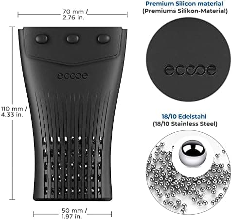 EcoOE Edelstahl Reinigungsperlen Flaschenreiniger für Dekanter Vase Karaffen (1200 Stück) Rostfrei und hygienisch
