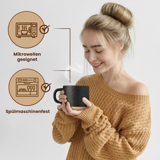 Gravur Tasse mit Namen - Personalisiert - Geschenk für Freundin  
Gravur Tasse mit Namen - Spülmaschinenfest - Blumenmot