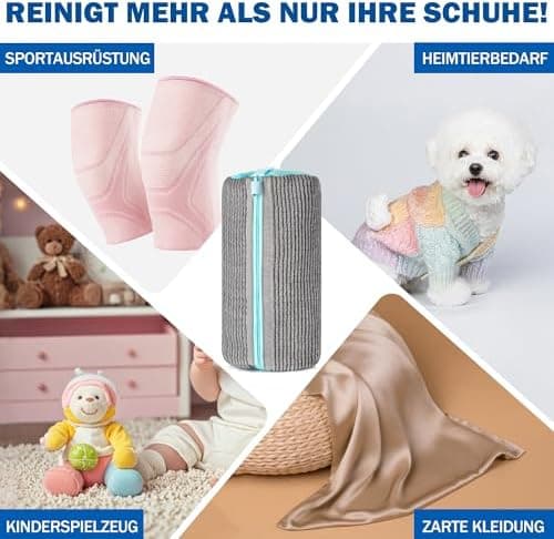 2 Stück Schuhwaschbeutel Waschmaschine - Für Schuhe, Mit Reißverschluss & Multi Schutz, Erhöhte Reibung im Inneren (Gelb