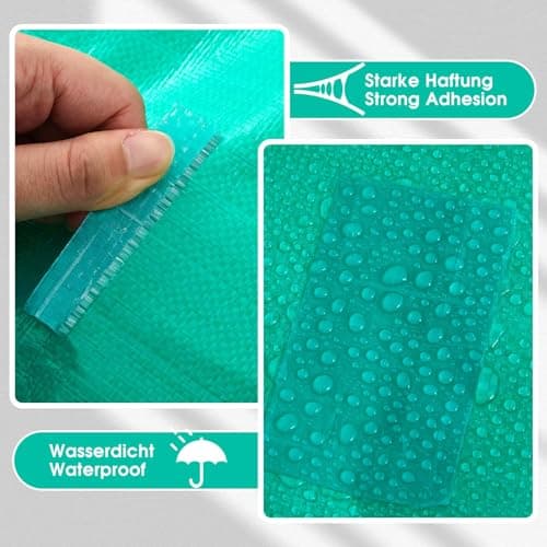 Sinmoe PE Planenband für Lkw-Reparatur - Wasserdicht - Zelt-Flicken - Kfz-Anhänger-Reparatur (8cm x 8m, Transparent)