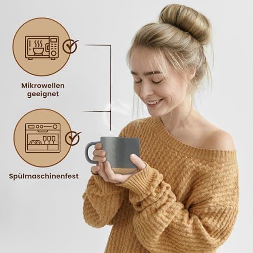 Gravur Tasse mit Namen - Personalisiert - Geschenk für Freundin  
Gravur Tasse mit Namen - Spülmaschinenfest - Blumenmot
