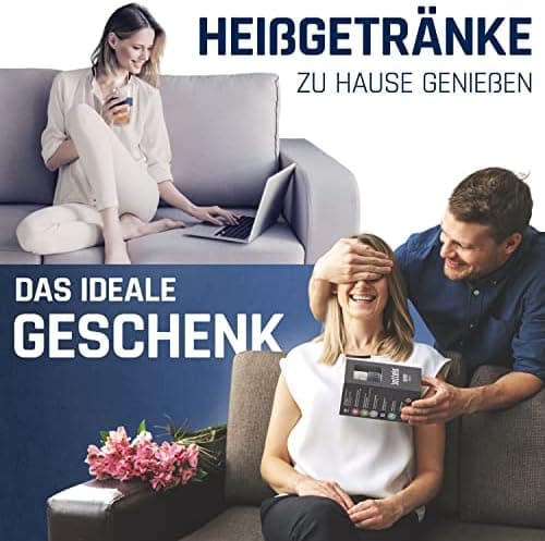 Teebecher mit Sieb 380ml Doppelwandig Taupe