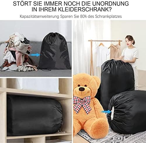 AiQInu Wäschesäcke mit Kordelverschluss für Studenten im Schlafsaal und Reisen, 60 x 85cm Global Recycled Standard