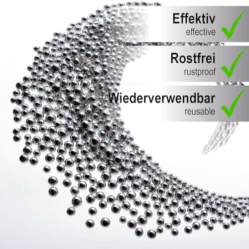 com-four® Edelstahl Reinigungsperlen für Flaschen – rostfrei & wiederverwendbar – Flaschen- und Weinwertung Reinigung (1