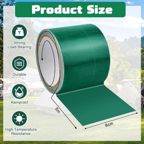 Reparaturklebeband Wasserabweisend für Gewebeplanen und Pool Dachrinne Grün 8cm*5m Abdichtband Spezial Belgian Duct Tape