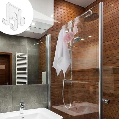 Generisch Doppelhaken Für Acrylglas Duschwand, Badewasserhandtücher Zum Hangen, Glasklusshaken Für Badezimmer - Duschreg