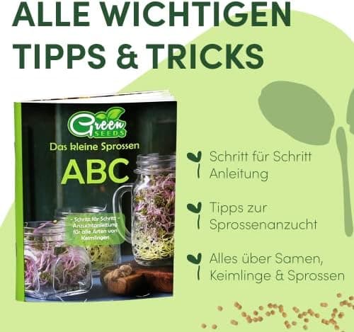 Sprossenglas Keimglas 2er Set 1000ml mit Edelstahl-Gitterdeckel für Haus und Garten bei GRATIS Ständer [Druckversion]