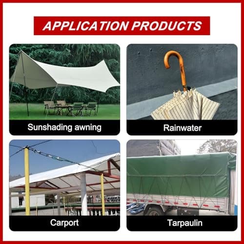 WELSTIK PVC Planenband Weiß 5M*8CM für lkw Abdeckplane, Markise, Zelt - Reparaturklebeband für Gewebeplanen - Planenflic