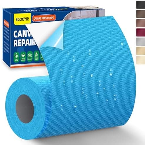 Selbstklebender Textilkleber 10x200cm, Wasserdicht Repair Patch, Zelt Stoffspar Patch für Sofa RV Markisen Stühle