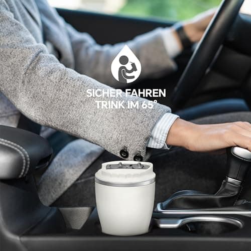 Ideaux Isolierbecher 14oz (420ml) | Doppelwandig | Eign. für Kaffee & Tee - Grün | Auslaufsicher | Reisebef. | Heiß & Ka
