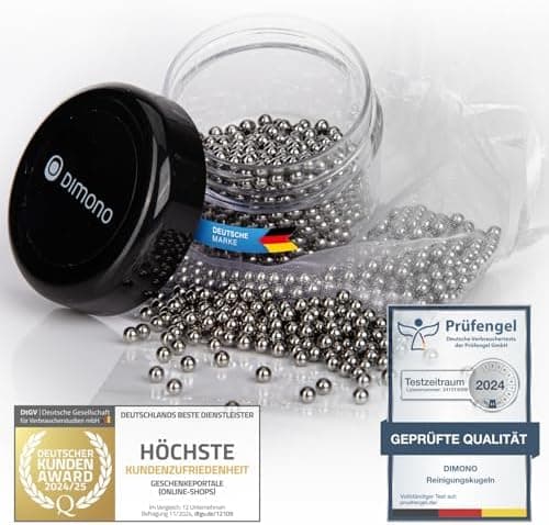 1000 Reinigungskugeln für Glasgefäße - Edelstahl, perfekt für Wein-Dekanter und Vasen
| Deluxe Reinigungsperlen für Wei
