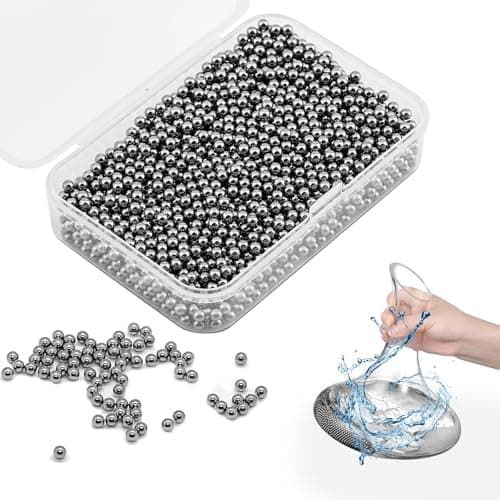 2000 Stück Reinigungsperlen für Flaschen, 3 mm Edelstahlkugeln kratzzfest und korrosionsbeständig, ideal für Flaschenrei