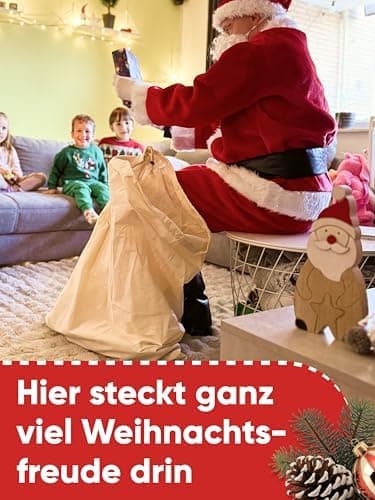 Wäschesack 2er Set 50 x 70 cm - Reise 100% Baumwolle OEKO-TEX zertifiziert, Wäschebeutel, Schmutzwäschebeutel