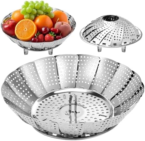 Edelstahl Dampfgarer für Köchlein, dünne Speisenbereitung und flexibles Kochen (17-27cm)