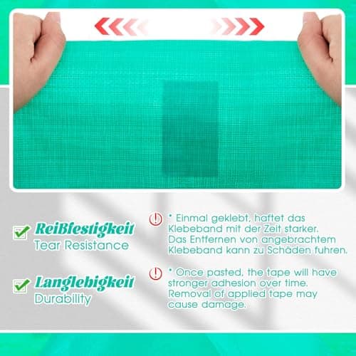 Sinmoe PE Planenband für Lkw-Reparatur - Wasserdicht - Zelt-Flicken - Kfz-Anhänger-Reparatur (8cm x 8m, Transparent)