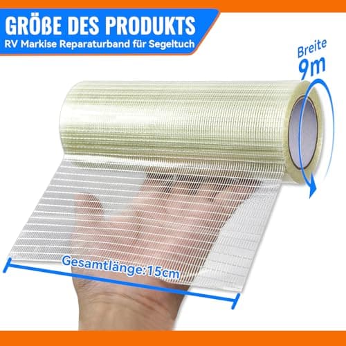 Birllaid RV Markise Reparaturband Wasserdicht für Markisen und Zelte
| Birllaid Boot Deckt Reparaturband für Tarp und S