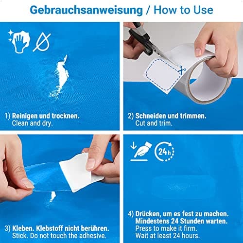 Ecooe Professionelles Klebeband 8cm Breite 5m Länge Wasserdicht für Zelte Markisen Pavillons Reparatur Zubehör