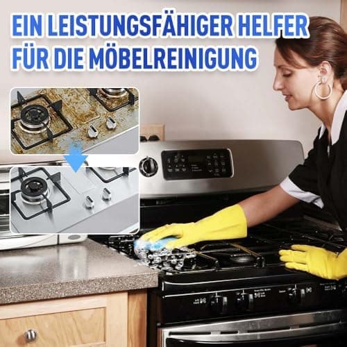 Multifunktionaler Kraftreiniger für Edelstahl-Geschirr im Küchenbereich Edelstahlreiniger, Fleckenentferner, Eingebrannt