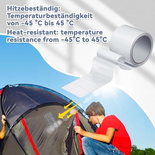 Sinmoe PE Planenband für Lkw-Reparatur - Wasserdicht - Zelt-Flicken - Kfz-Anhänger-Reparatur (8cm x 8m, Transparent)