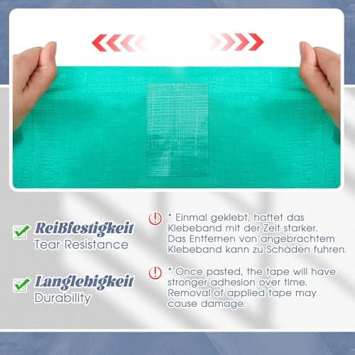 Sinmoe PE Planenband für Lkw-Reparatur - Wasserdicht - Zelt-Flicken - Kfz-Anhänger-Reparatur (8cm x 8m, Transparent)
