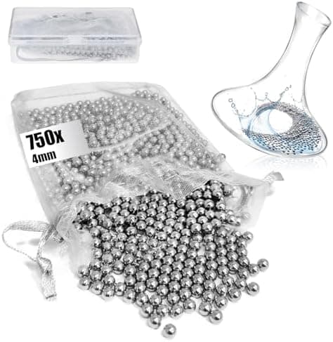 com-four® Edelstahl Reinigungsperlen für Flaschen – rostfrei & wiederverwendbar – Flaschen- und Weinwertung Reinigung (1