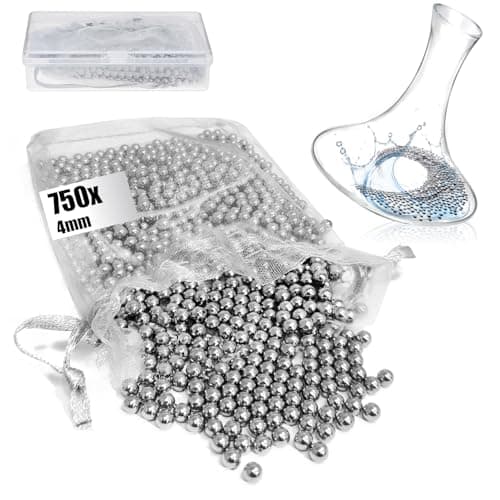 com-four® Edelstahl Reinigungsperlen für Flaschen – rostfrei & wiederverwendbar – Flaschen- und Weinwertung Reinigung (1