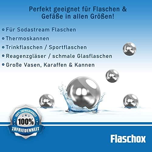 Premium Reinigungsperlen 1050 Kugeln I Hochwertiger Edelstahl I Reinigung von Vasen & Flaschen