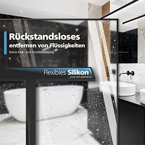 Duschabzieher Silikon Weiß 23 cm - Scheibenabzieher für Duschkabinen - Flüssigkeiten rückstandslos entfernt
| Duschabzi