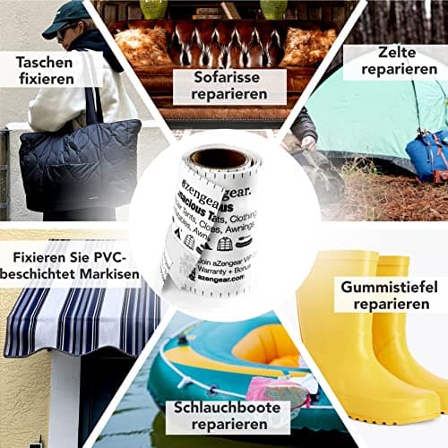 aZengear Wasserdichtes Klebeband Transparent für Zeltreparatur und Daunenjacke Reparatur |ClimatePartner certified | Mar