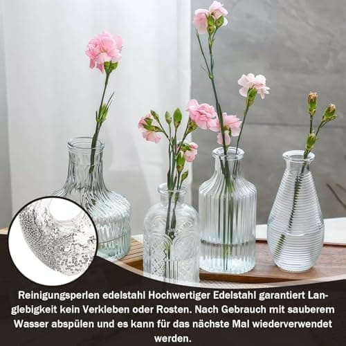 Reinigungsperlen für Flaschen 1500 Stück, flexibel Anwendbar, ideal für Trinkbecher, Campingflaschen und Mehrwegflaschen