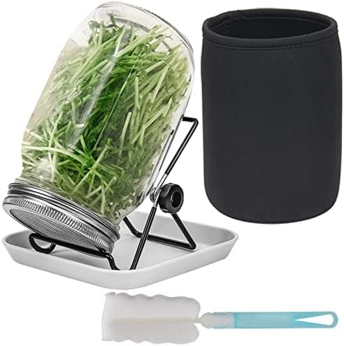 Edelstahl-Einnahmegläser-Set 1000 ml mit Siebkeimdeckeln und Accessoaren für Hausapotheke