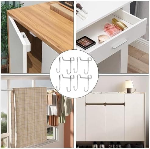 Edelstahl Düsehaken 4er Set Silber Duschwand Haken ohne Bohren Dusche Türhaken für Küche Badezimmer Flur Schlafzimmer