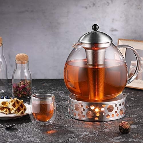 Glastal Bronze Teekanne 1500ml Edelstahl Teewärmer für Teebegeisterteuled
Glastal 1500ml Bronze Teekanne mit Stövchen fü